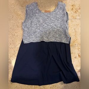 Daily Practice by Anthro NWT Sleeveless Two-Tone Knit Bodice Dress Size M